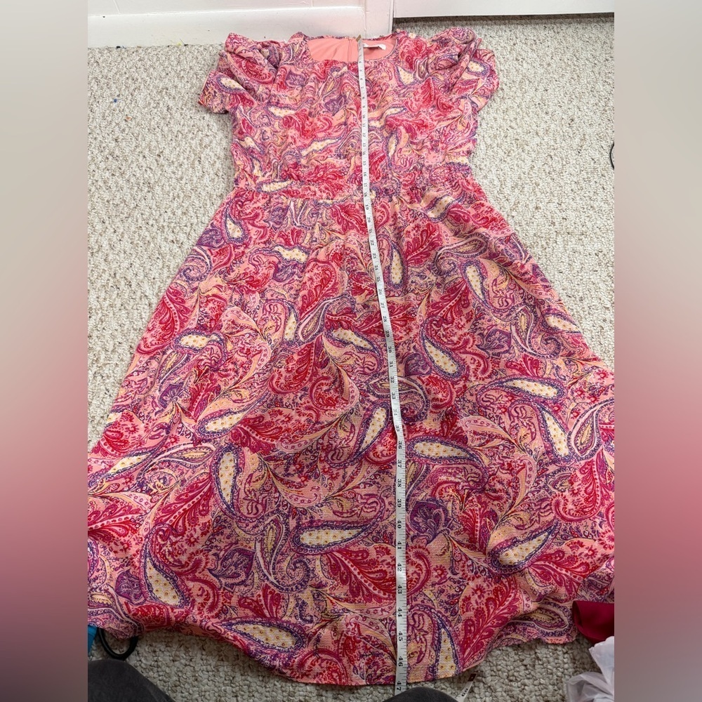 London Times  Paisley Midi Dress in Pink size 16 - Picture 7 of 10